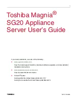 Toshiba SG20 - Magnia - Web Server User Manual preview