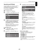 Предварительный просмотр 65 страницы Toshiba SL83* Digital Series Owner'S Manual