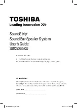 Toshiba SoundStrip SBX5065KU User Manual preview