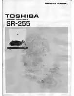 Preview for 1 page of Toshiba SR-255 Owner'S Manual