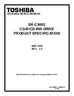 Toshiba SR-C8002 Product Specification preview