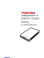 Toshiba Stor E alu User Manual предпросмотр