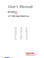 Toshiba Stor.E Steel User Manual предпросмотр