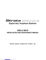 Предварительный просмотр 1 страницы Toshiba Strata AirLink DK16 Installation And Maintenance Manual