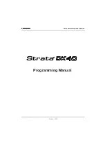 Preview for 1 page of Toshiba Strata AirLink DK40 Programming Manual