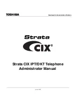 Toshiba STRATA CIX DKT Administrator'S Manual предпросмотр