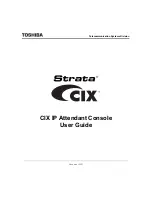 Toshiba STRATA CIX IP Attendant Console User Manual preview