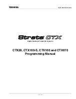 Toshiba Strata CTX 100-S Programming Manual preview