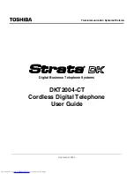 Toshiba STRATA CTX DKT2004-CT User Manual preview