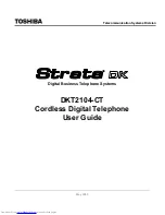 Toshiba Strata CTX DKT2104-CT User Manual preview