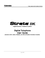 Toshiba Strata DK 2000 Series User Manual предпросмотр