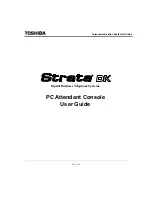 Preview for 1 page of Toshiba Strata DK PC Attendant Console User Manual