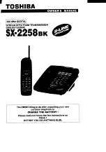 Toshiba SX-2258BK Owner'S Manual preview