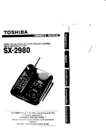 Toshiba SX2980 - SX Cordless Phone Owner'S Manual preview