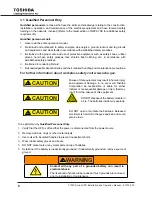 Preview for 16 page of Toshiba T-Series T1000 Installation And Operation Manual