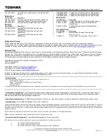 Preview for 2 page of Toshiba T135-S1330 Specifications