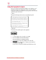 Preview for 12 page of Toshiba T210 User Manual