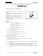 Preview for 1 page of Toshiba TA8266HQ Description And Application Manual