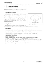Preview for 1 page of Toshiba TC32306FTG Manual