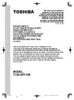 Toshiba TCB-DP31DE Installation Manual preview