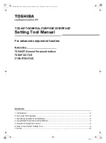 Toshiba TCB-IFCG1TLE Setting Tool Manual preview