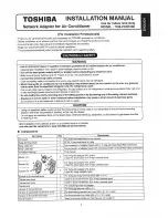 Preview for 1 page of Toshiba TCB-PCNT20E Installation Manual