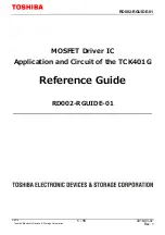 Toshiba TCK401G Reference Manual preview