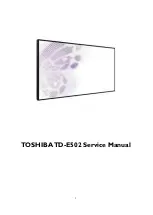 Toshiba TD-E502 Service Manual preview