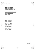 Toshiba TD-E502 User Manual preview