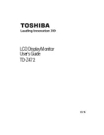 Toshiba TD-Z472 User Manual preview