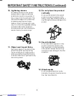 Preview for 6 page of Toshiba TDP-ET10 Owner'S Manual