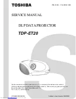 Preview for 1 page of Toshiba TDP-ET20 Service Manual