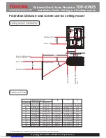 Preview for 2 page of Toshiba TDP-EW25 Installation Manual