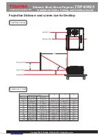 Preview for 3 page of Toshiba TDP-EW25 Installation Manual