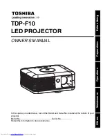 Preview for 1 page of Toshiba TDP-F10 Owner'S Manual