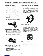 Preview for 6 page of Toshiba TDP-F10 Owner'S Manual