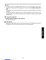 Preview for 27 page of Toshiba TDP-F10 Owner'S Manual