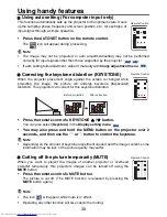 Preview for 30 page of Toshiba TDP-F10 Owner'S Manual