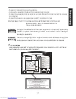 Preview for 3 page of Toshiba TDP-FF1A Owner'S Manual