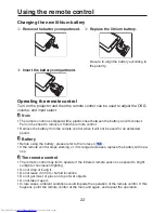 Preview for 22 page of Toshiba TDP-FF1A Owner'S Manual