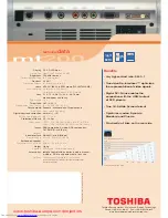 Предварительный просмотр 2 страницы Toshiba TDP MT200 Technical Data