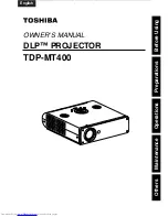 Toshiba TDP-MT400 Owner'S Manual preview