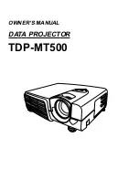 Preview for 1 page of Toshiba TDP-MT500 Owner'S Manual