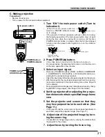 Preview for 21 page of Toshiba TDP-MT500 Owner'S Manual