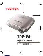 Toshiba TDP-P4 User Manual preview