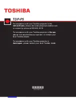 Предварительный просмотр 44 страницы Toshiba TDP-P5 User Manual