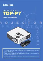 Preview for 1 page of Toshiba TDP-P7 Owner'S Manual