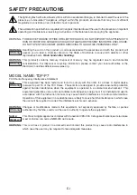 Preview for 2 page of Toshiba TDP-P7 Owner'S Manual