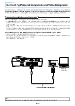 Preview for 22 page of Toshiba TDP-P7 Owner'S Manual