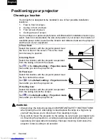 Preview for 22 page of Toshiba TDP-P75 Owner'S Manual